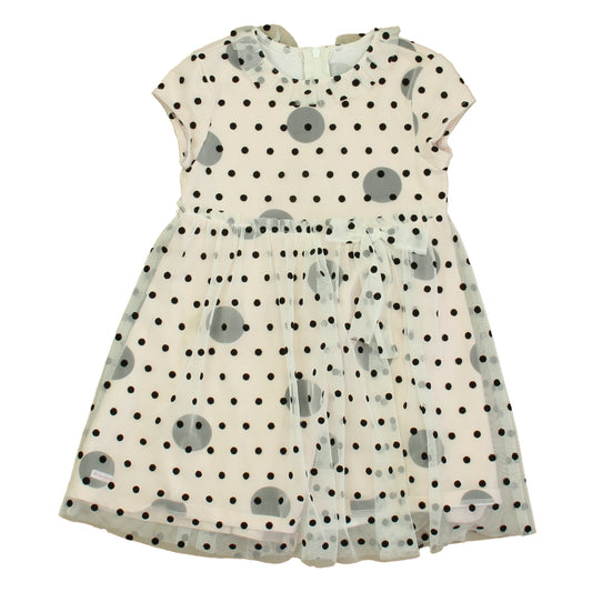 American Girl Girls Pink | Black Polka Dots Dress Size: 2-3T Pink | Black Polka Dots