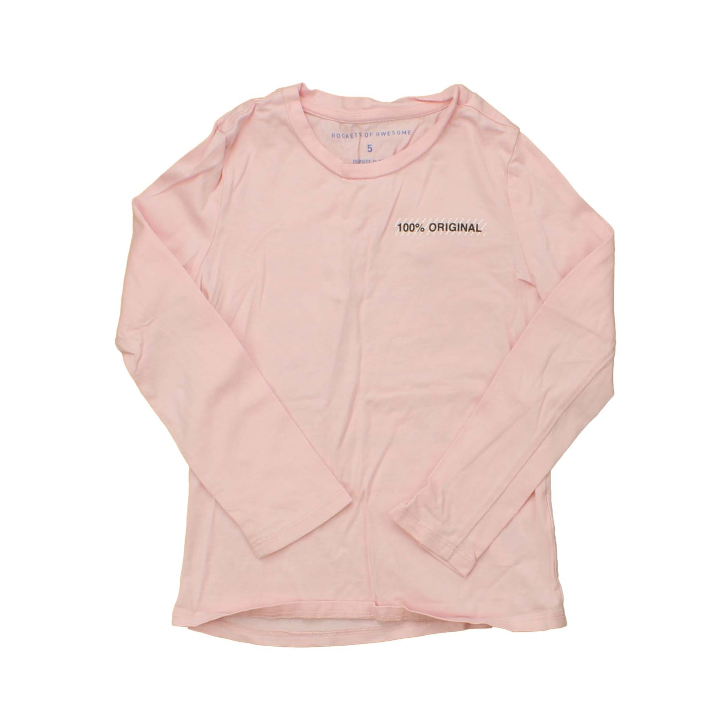 Rockets Of Awesome Boys Pink | Black Long Sleeve T-Shirt Size: 5T