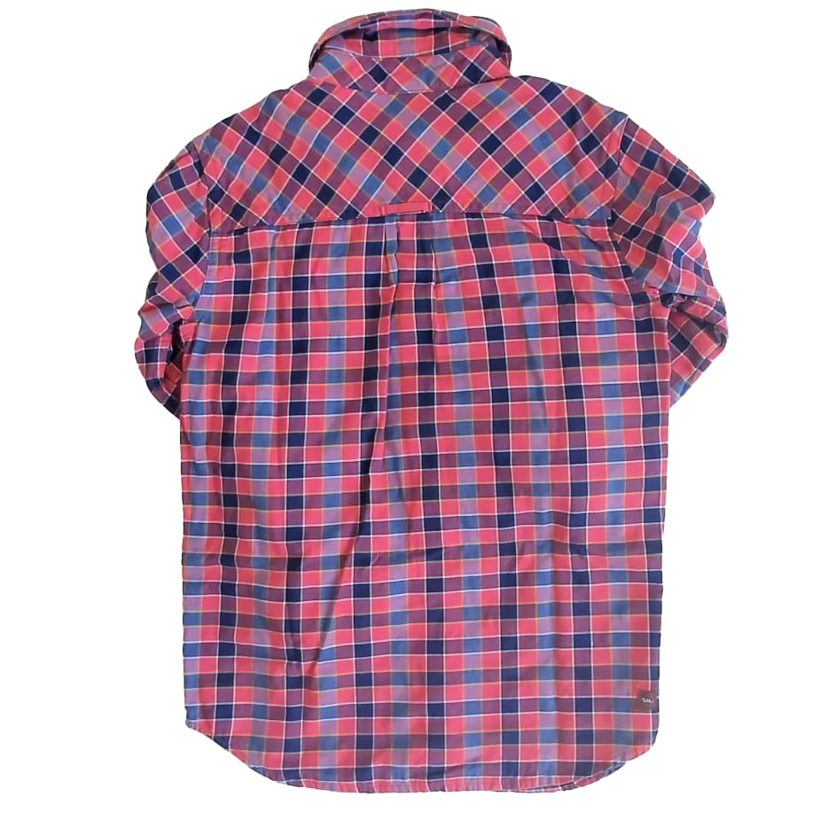 Tea Collection Boys Pink | Blue Check Button Down Long Sleeve Size: 10 Years Pink | Blue Check