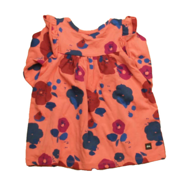 Tea Girls Pink | Blue Floral Dress Size: 3-6 Months Pink | Blue Floral