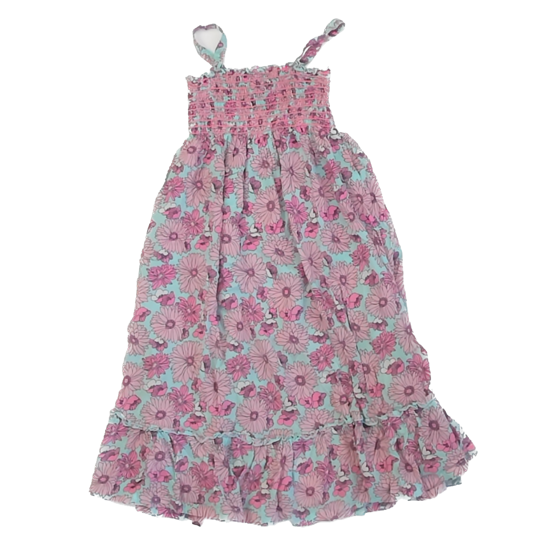 Unknown Girls Pink Blue Floral Sun Dress Size: 4-5T* Pink Blue Floral