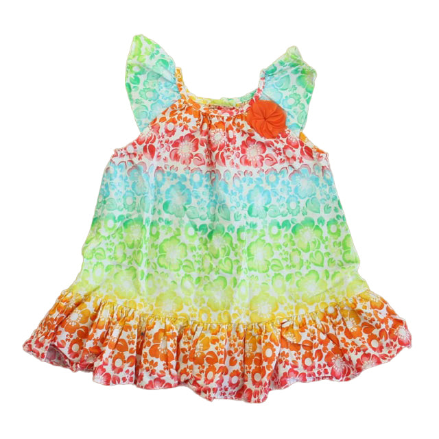 Bonnie Jean Girls Pink | Blue Floral Dress Size: 3T Pink | Blue Floral