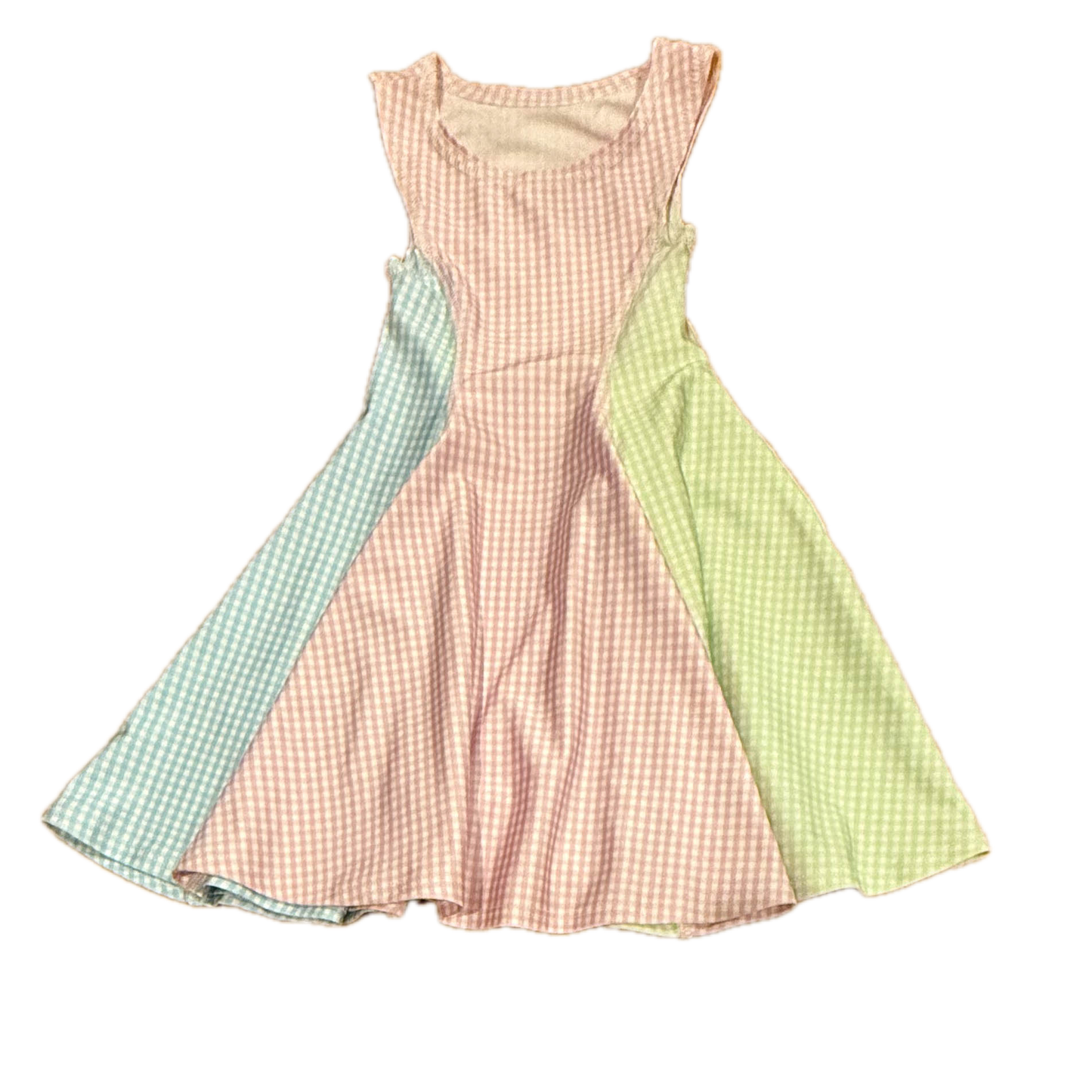 Terez Girls Pink | Blue | Green Check Dress Size: 4T Pink | Blue | Green Check