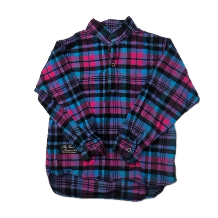 Vermont Flannel Girls Pink | Blue Plaid Blouse Size: 8-10 Years Pink | Blue Plaid