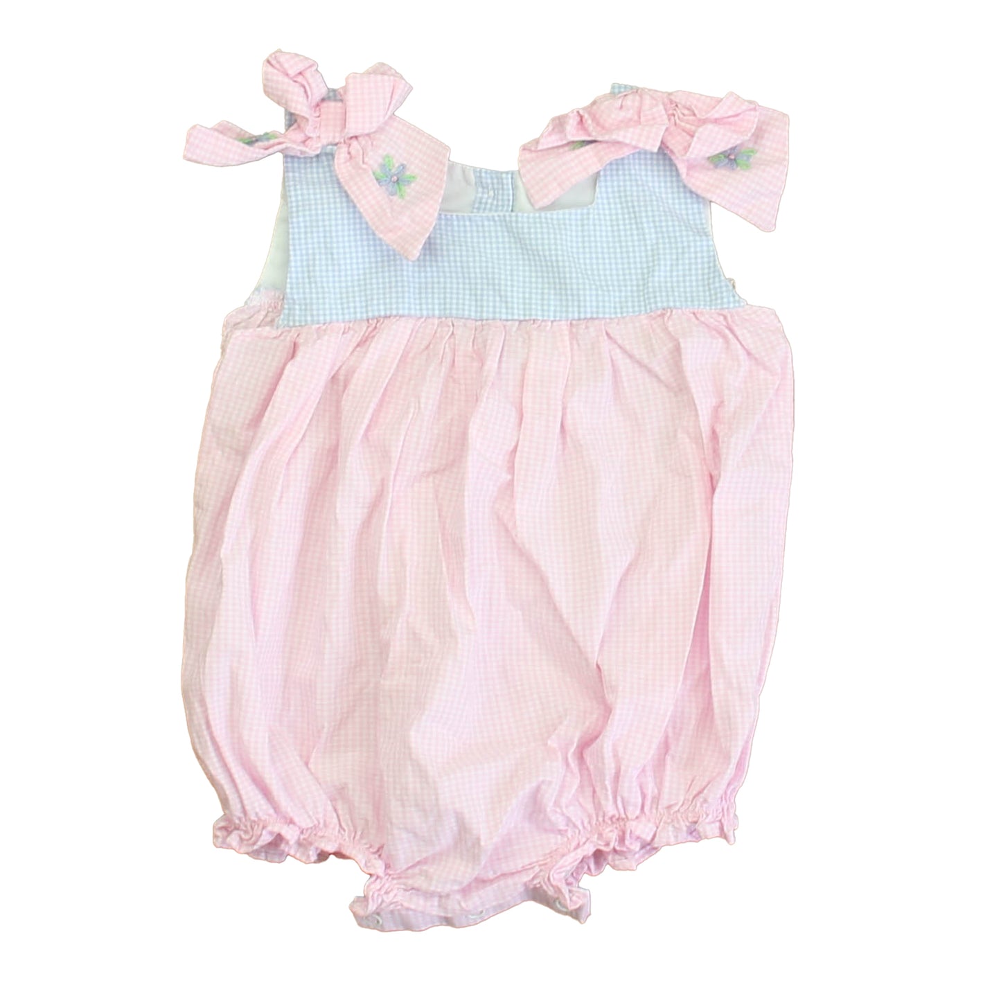 Eliza James Girls Pink | Blue Romper Size: 6 Months Pink | Blue
