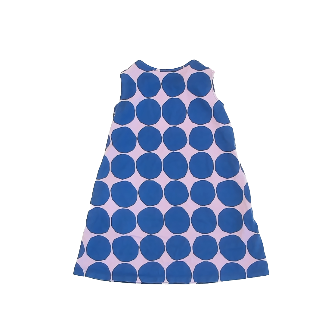 Marimekko Girls Pink | Blue Dress Size: 5-6 Years Pink | Blue