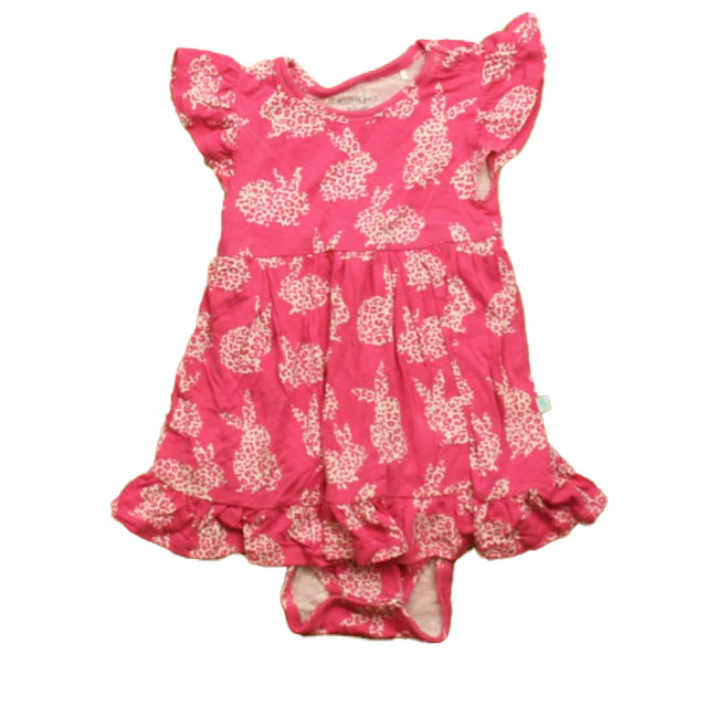 Posh Peanut Girls Pink Bunnies Romper Size: 18-24 Months Pink Bunnies