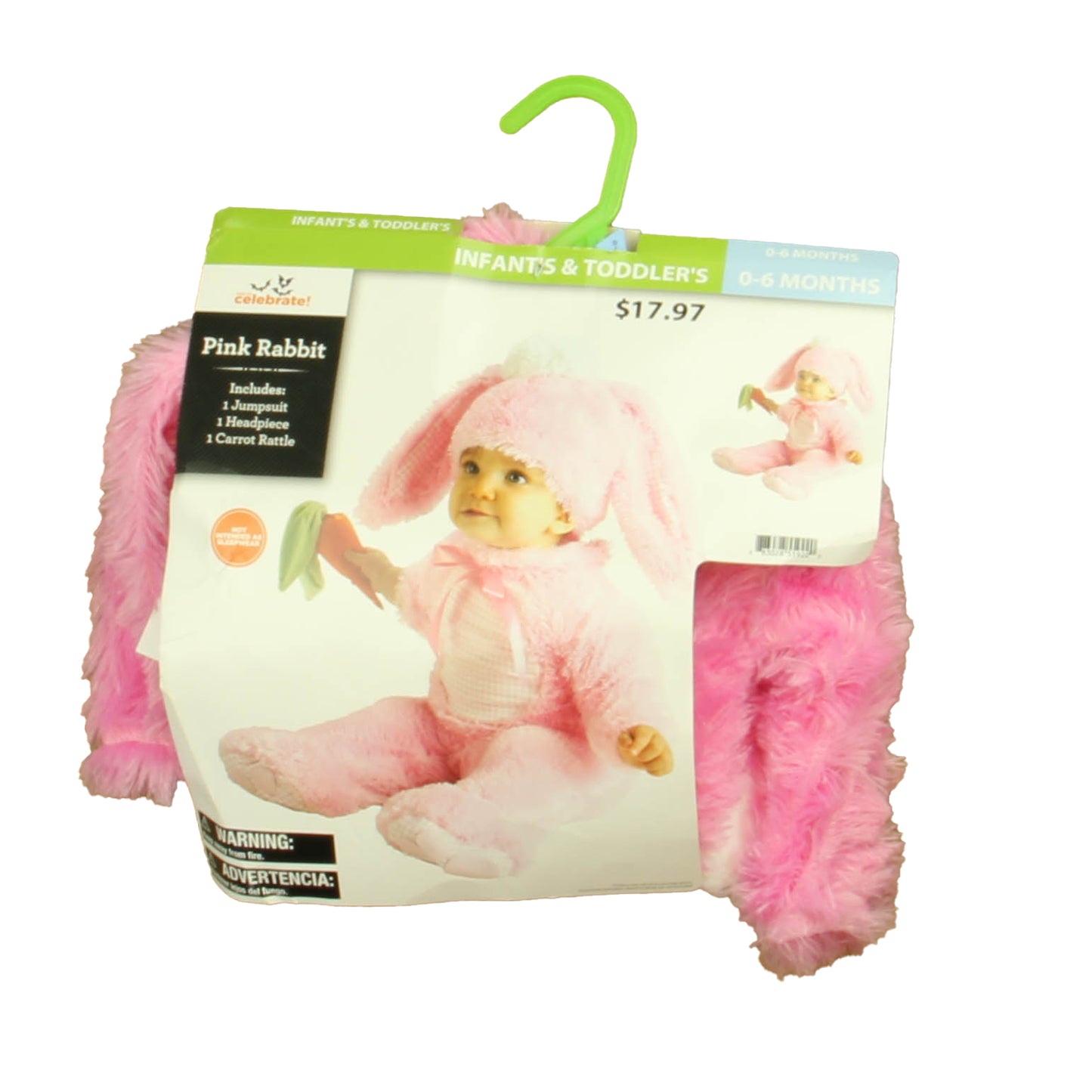 Celebrate Girls Pink Bunny Costume Size: 0-6 Months Pink Bunny