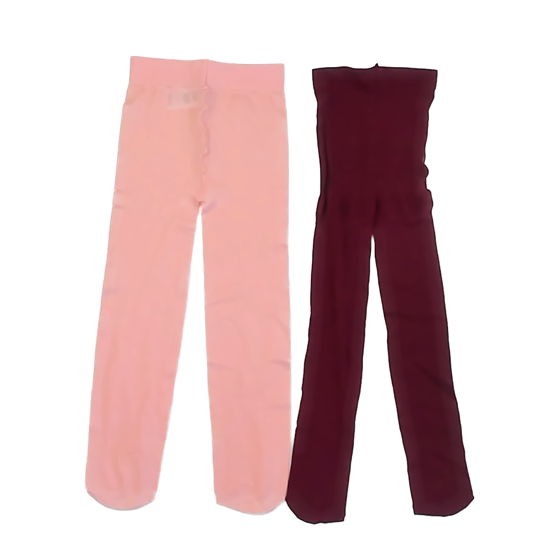 Unknown Girls Pink | Burgundy Tights Size: 4-6 Years Pink | Burgundy