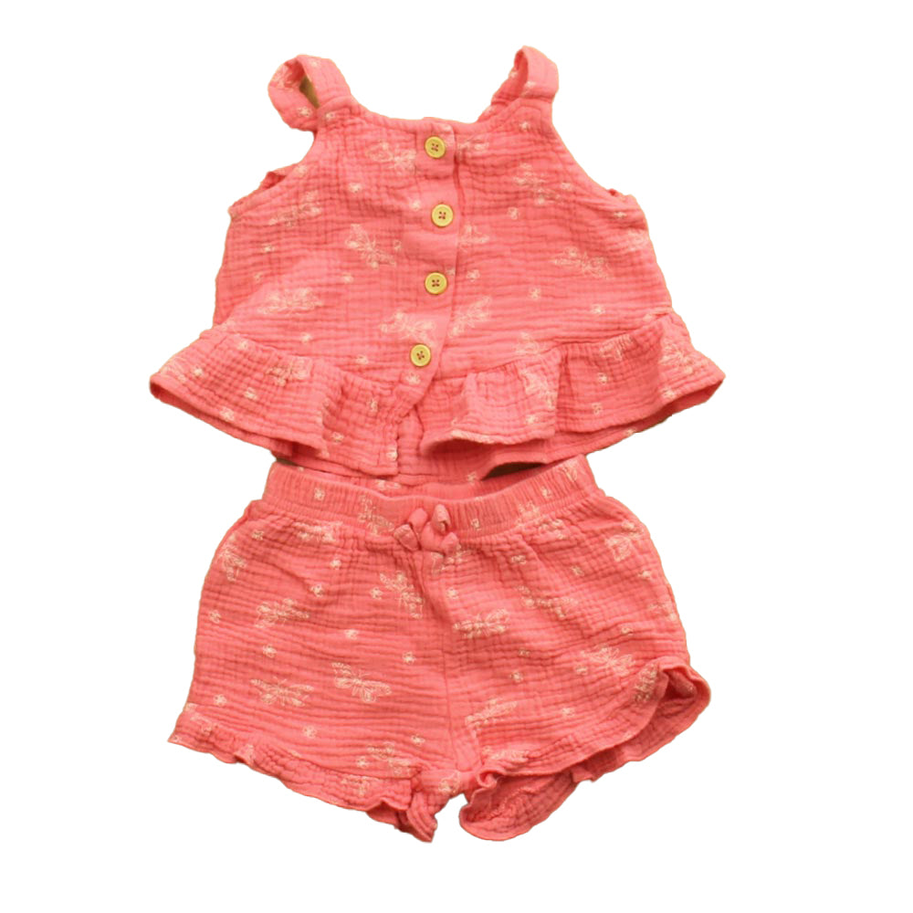 Rachel Zoe Girls Pink Butterflies Apparel Sets Size: 12 Months Pink Butterflies