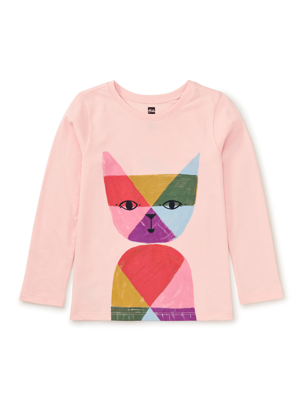 Tea Collection Girls Pink Cat Long Sleeve T-Shirt Size: 5T Pink Cat