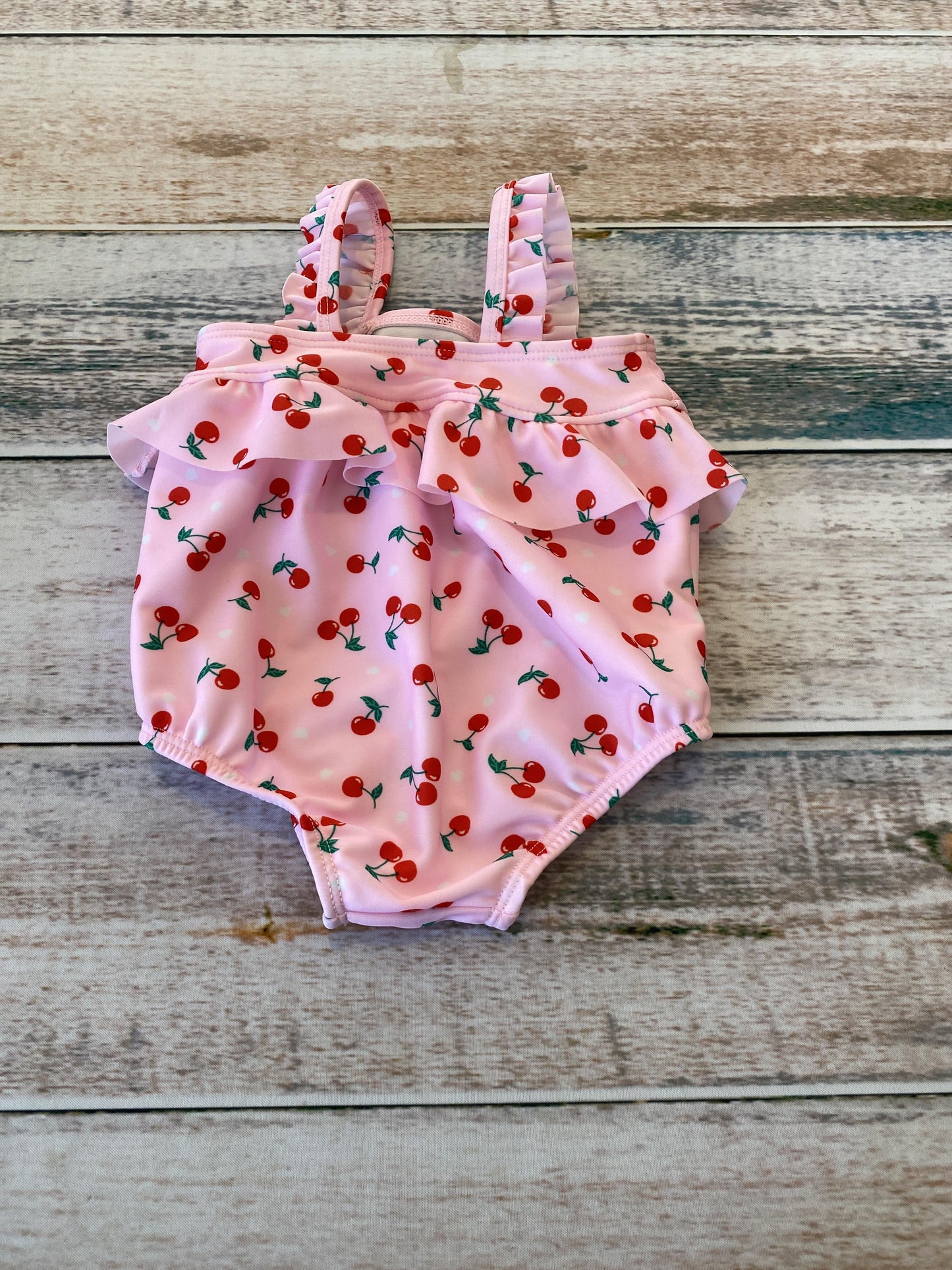 WonderNation Girls pink | Cherries Swimwear Size: 3-6 months pink | Cherries