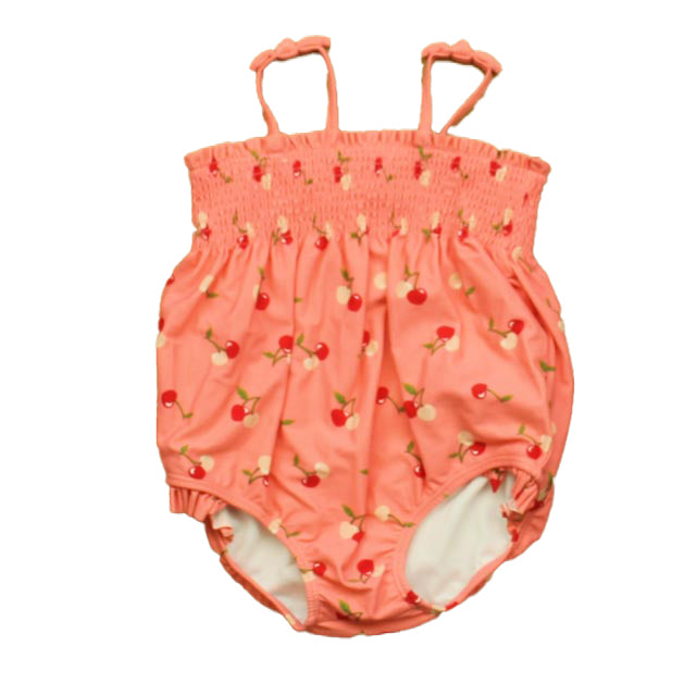 Janie and Jack Girls Pink Cherries 1-piece Swimsuit Size: 18-24 Months Pink Cherries