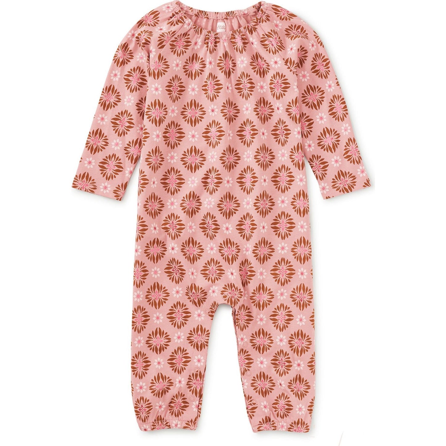Tea Collection Girls Pink Chrysanthemum Long Sleeve Outfit Size: 6-9 Months Pink Chrysanthemum