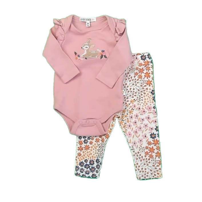 Adventure Wear by Class Club Girls Pink Deer Apparel Sets Size: 3 Months Pink Deer