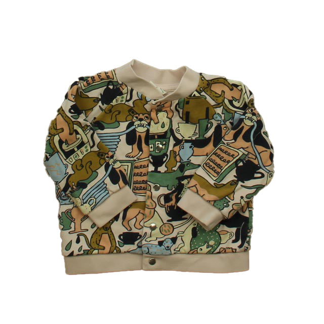 Arket. Girls Pink Dogs Cardigan Size: 6-12 Months Pink Dogs