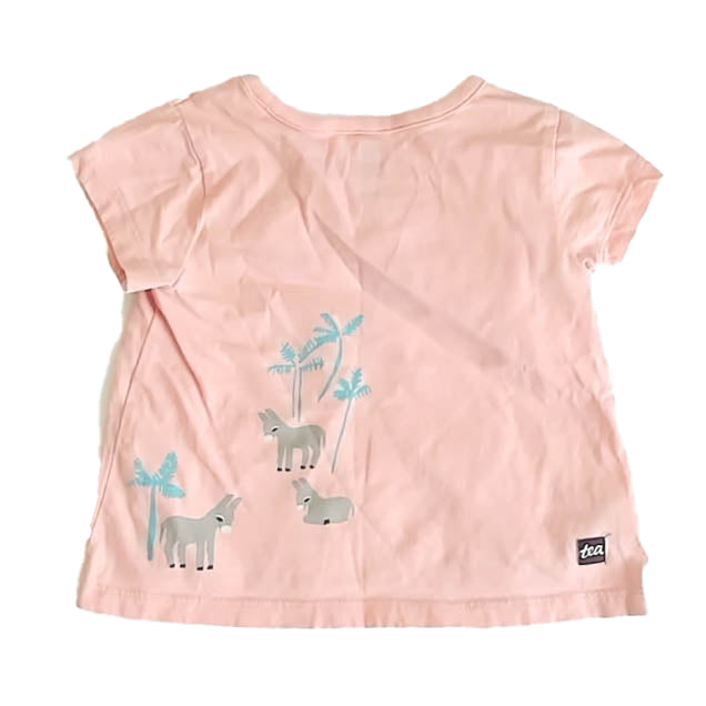 Tea Collection Girls Pink Donkey T-Shirt Size: 12-18 Months Pink Donkey