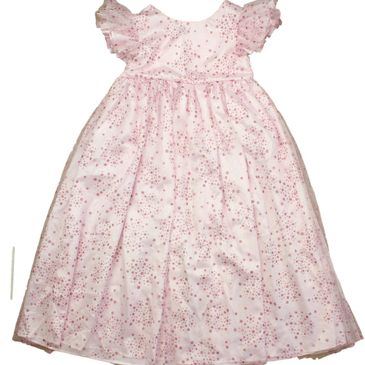 Jacadi Girls Pink | Dots Special Occasion Dress Size: 8-10 Years Pink | Dots