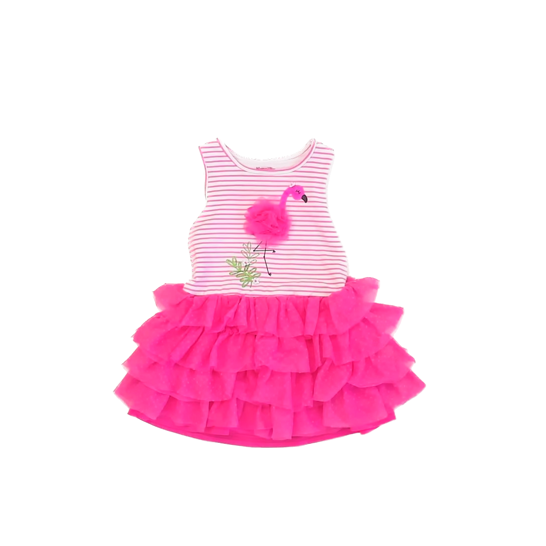 Nannette Kids Girls Pink | Flamingo Dress Size: 3T Pink | Flamingo