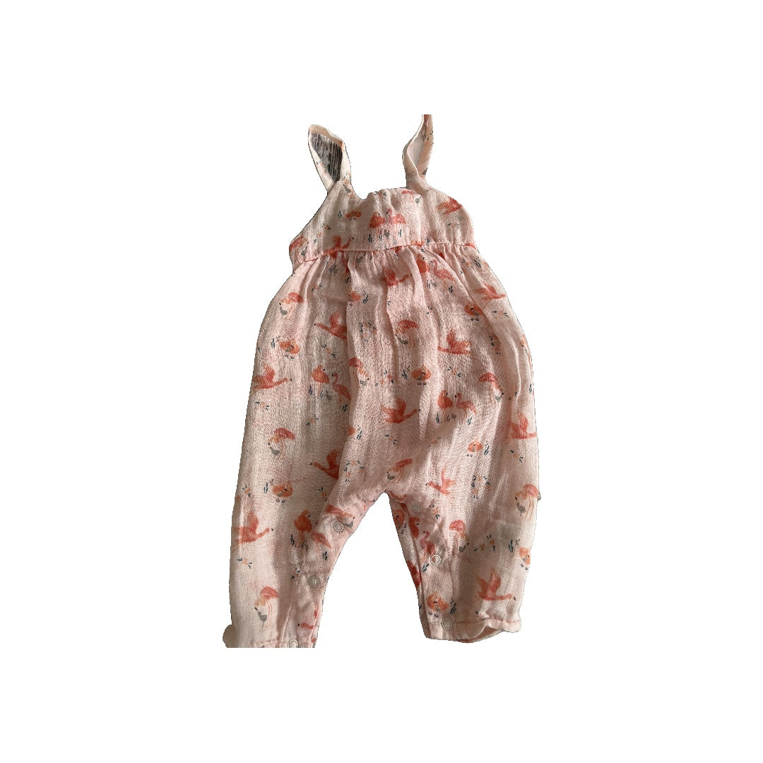 Angel Dear Girls pink | Flamingos Romper Size: 6-12 months pink | Flamingos