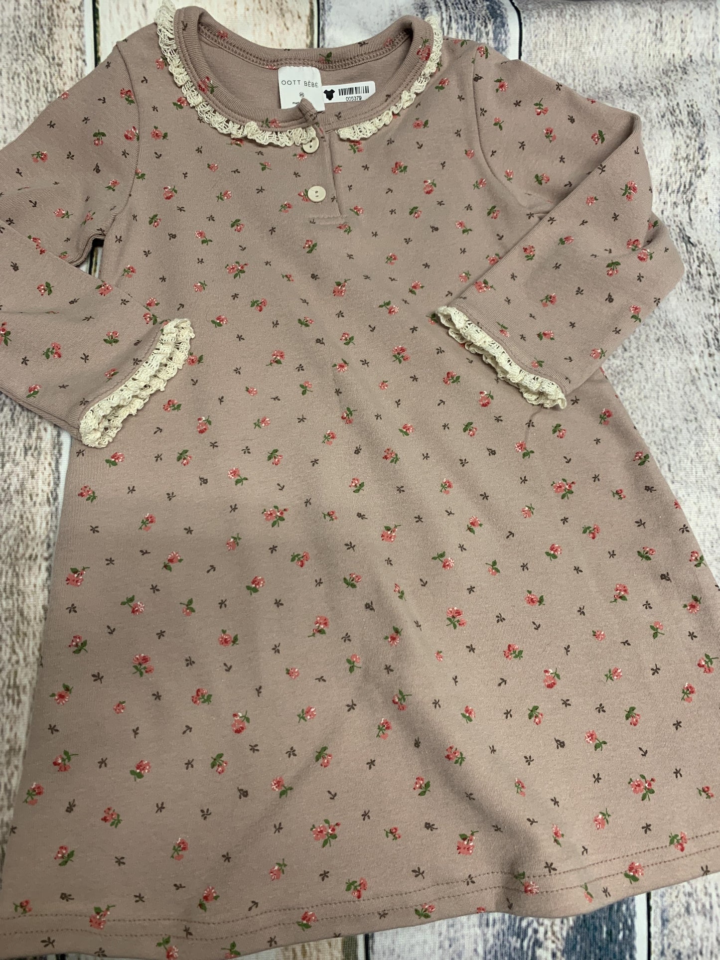 Oott Bebe Girls Pink floral | Blush Pajamas Size: 3T Pink floral | Blush