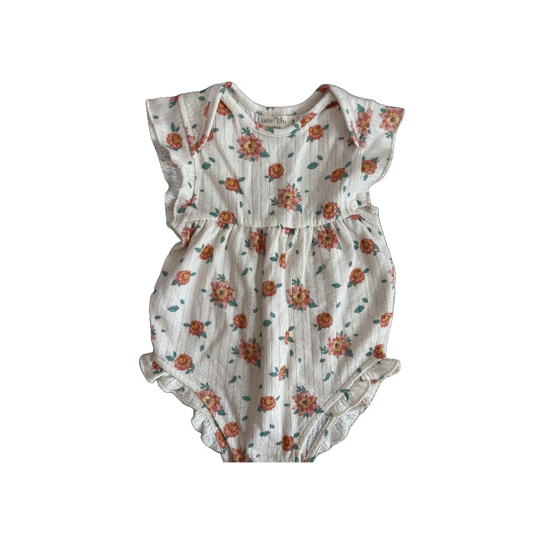 Louise Misha Girls Pink floral | cream Romper Size: 18 months Pink floral | cream