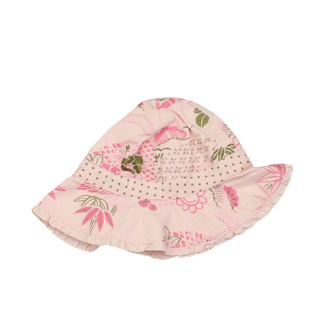Janie and Jack Girls Pink Floral Hat Size: 2-3T Pink Floral