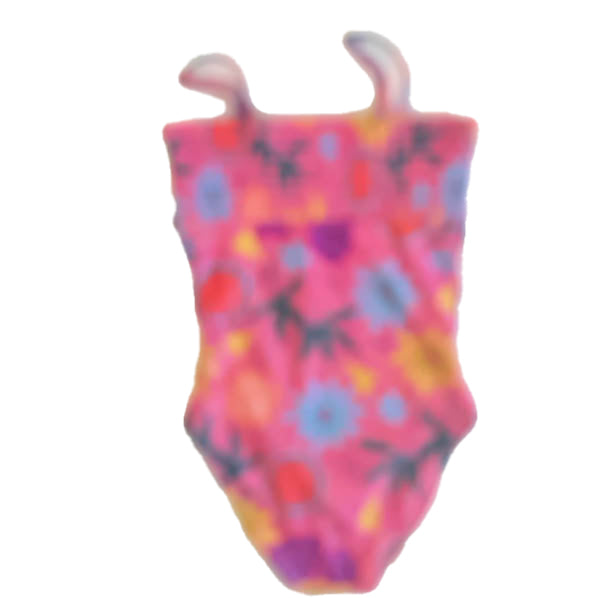 Tea Collection Girls Pink Floral 1-piece Swimsuit Size: 7 Years Pink Floral
