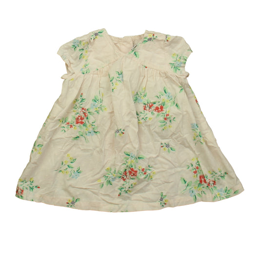 Petit Bateau Girls Pink Floral Dress Size: 3 Months
