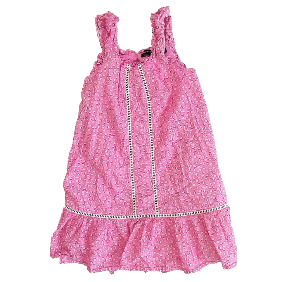 French Connection Girls Pink Floral Dress Size: 5-6 Years Pink Floral
