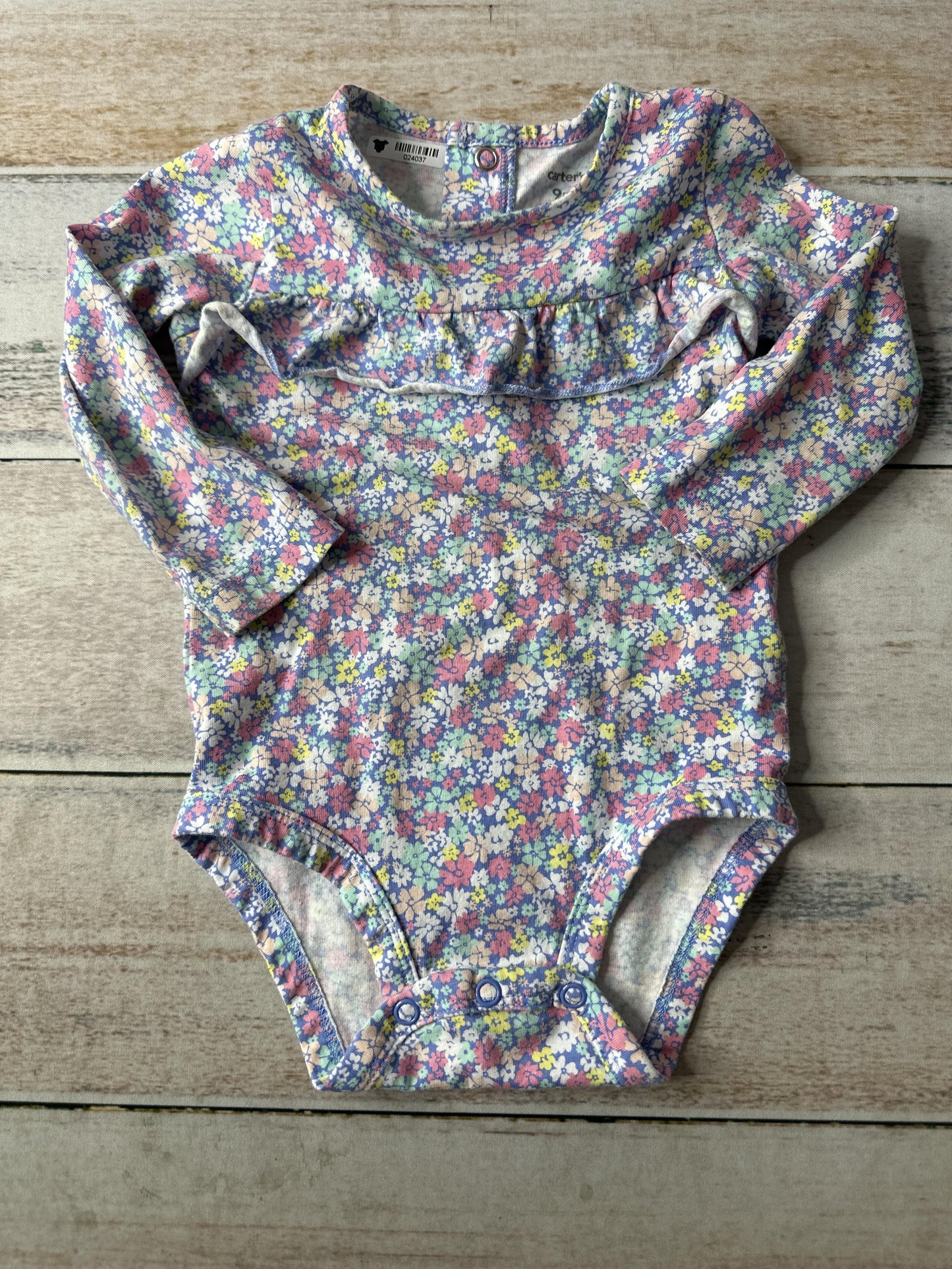 Carters Girls Pink floral Onesie Size: 6-9 months Pink floral