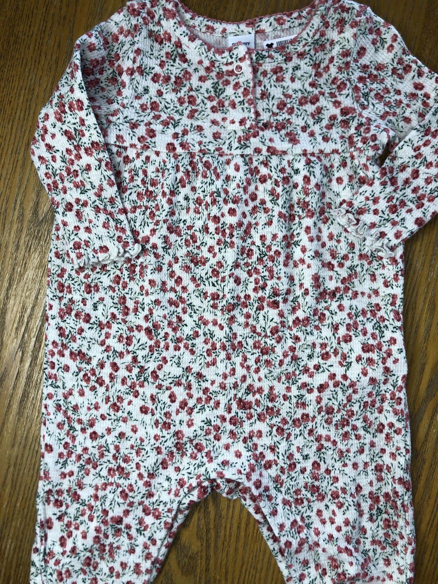 Old Navy Girls Pink floral Long Sleeve Outfit Size: 3-6 months Pink floral