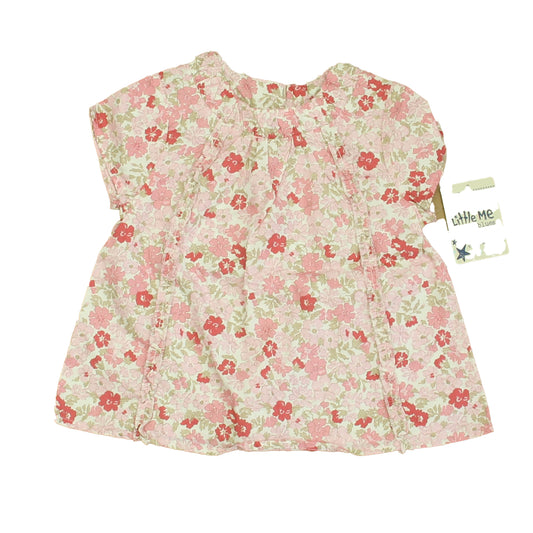 Little Me Blues Girls Pink Floral Blouse Size: 24 Months