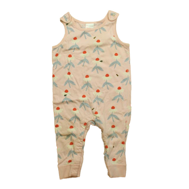 Hanna Andersson Girls Pink Floral Jumper Size: 18-24 Months