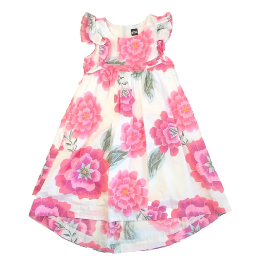 Tea Collection Girls Pink Floral Dress Size: 7 Years Pink Floral