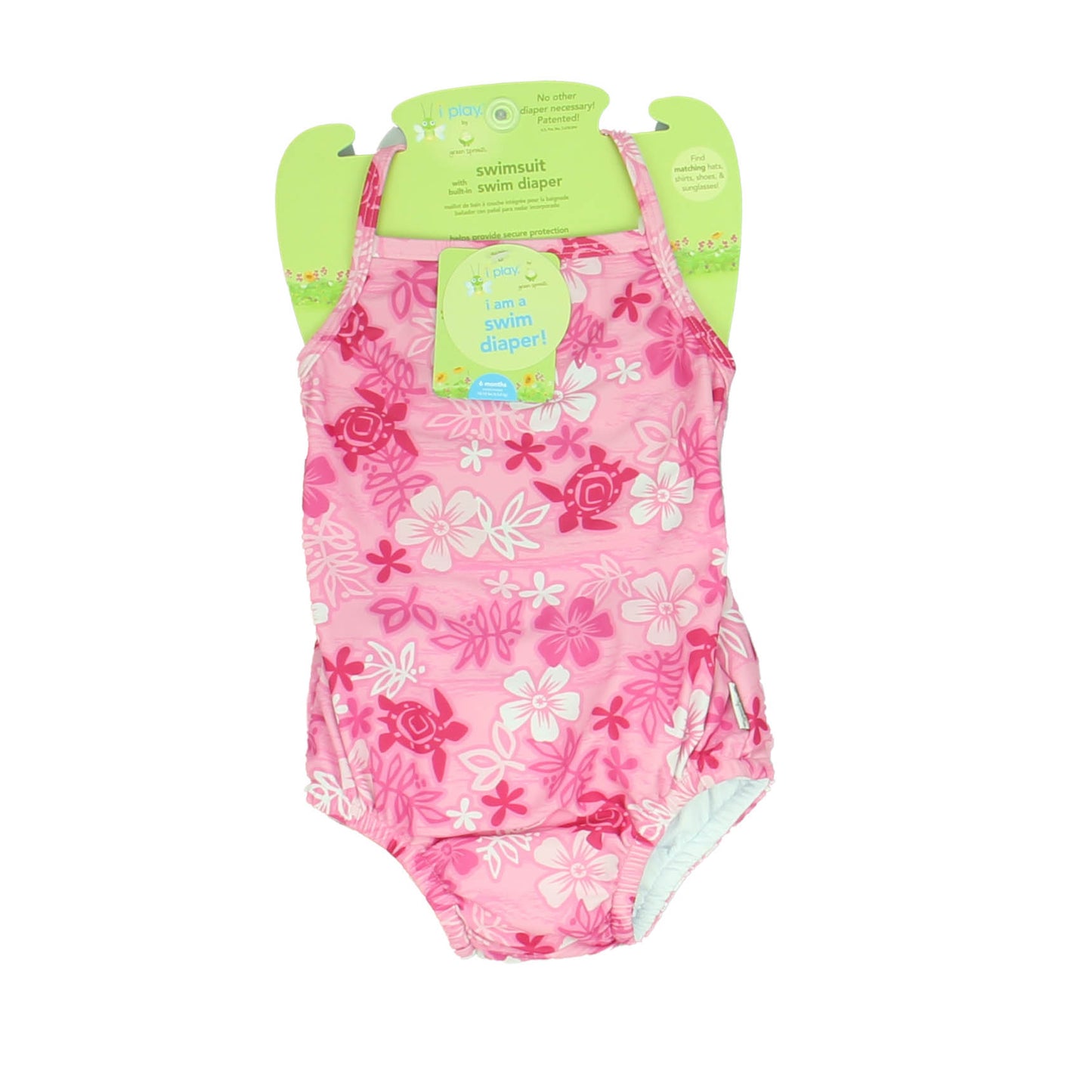 iPlay Girls Pink Floral 1-piece Swimsuit Size: 6 Months Pink Floral