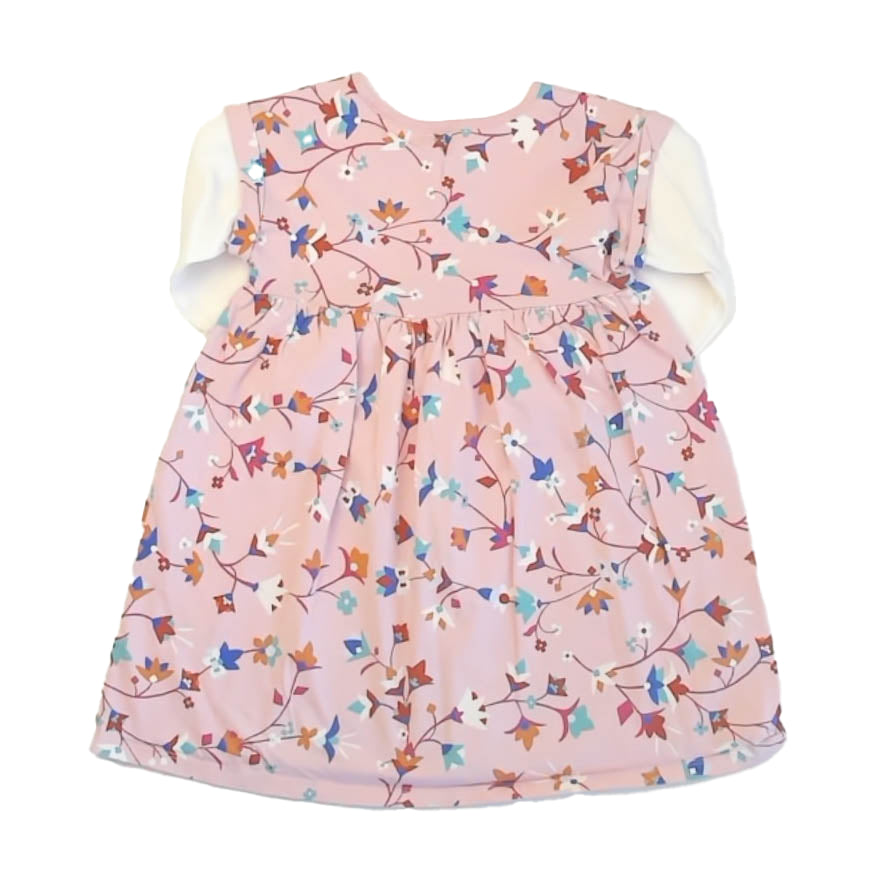 Tea Collection Girls Pink Floral Dress Size: 6 Years Pink Floral