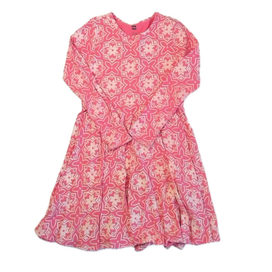 Tea Collection Girls Pink Floral Dress Size: 10 Years Pink Floral