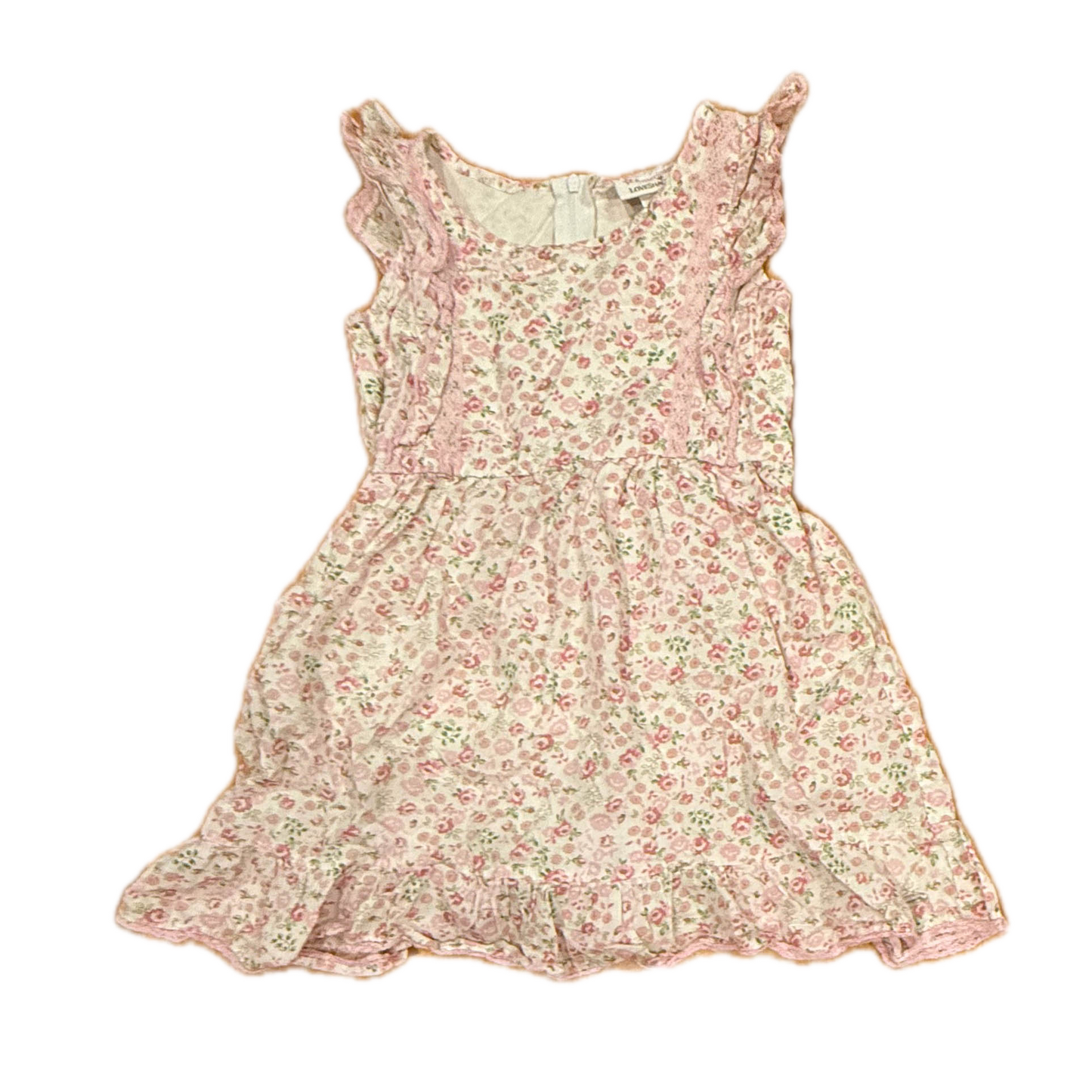 American Girl Girls Pink Floral Dress Size: 6 Years Pink Floral