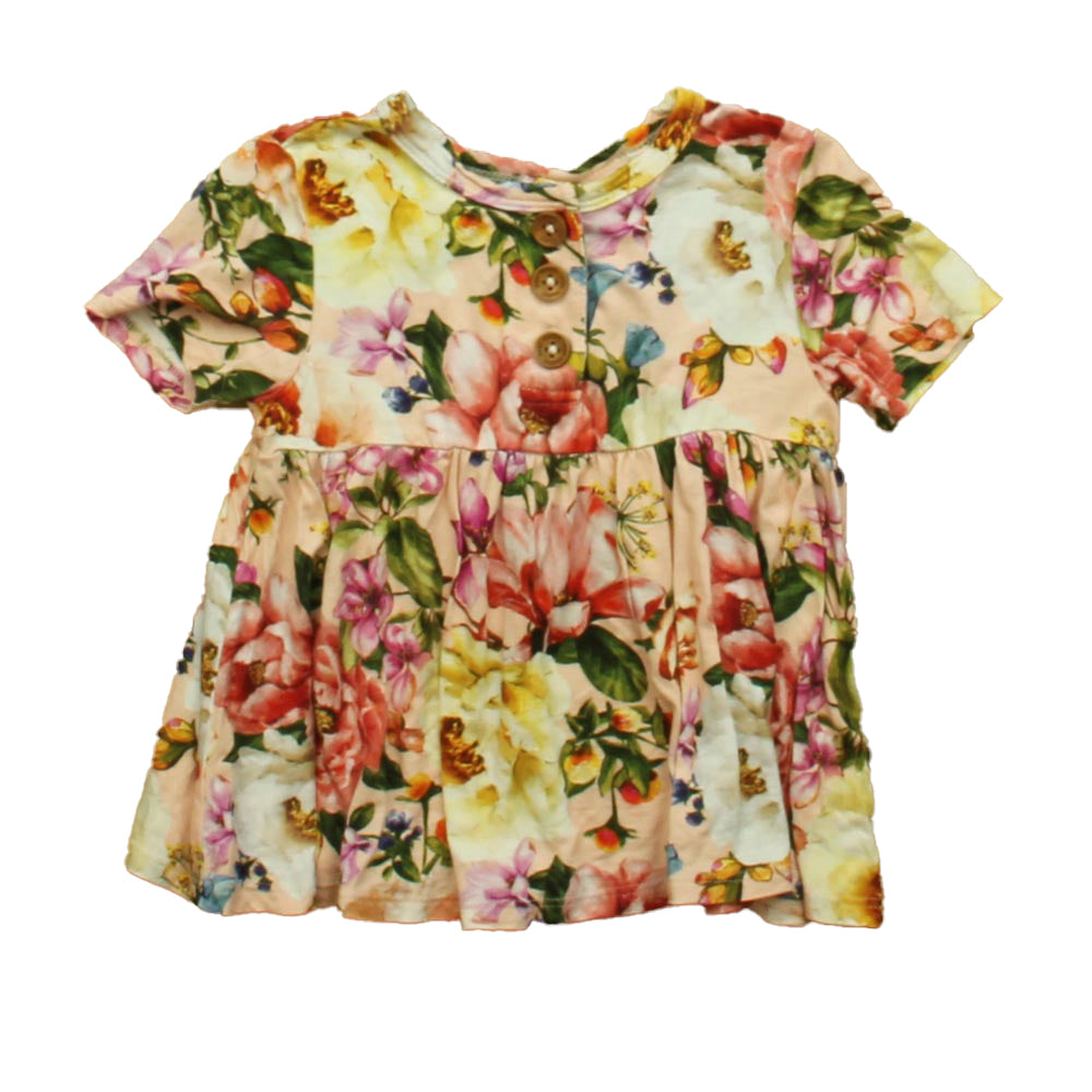 Posh Peanut Girls Pink Floral Blouse Size: 2T Pink Floral