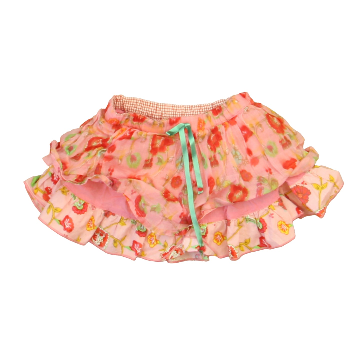 Oilily Girls Pink Floral Skirt Size: 18 Months