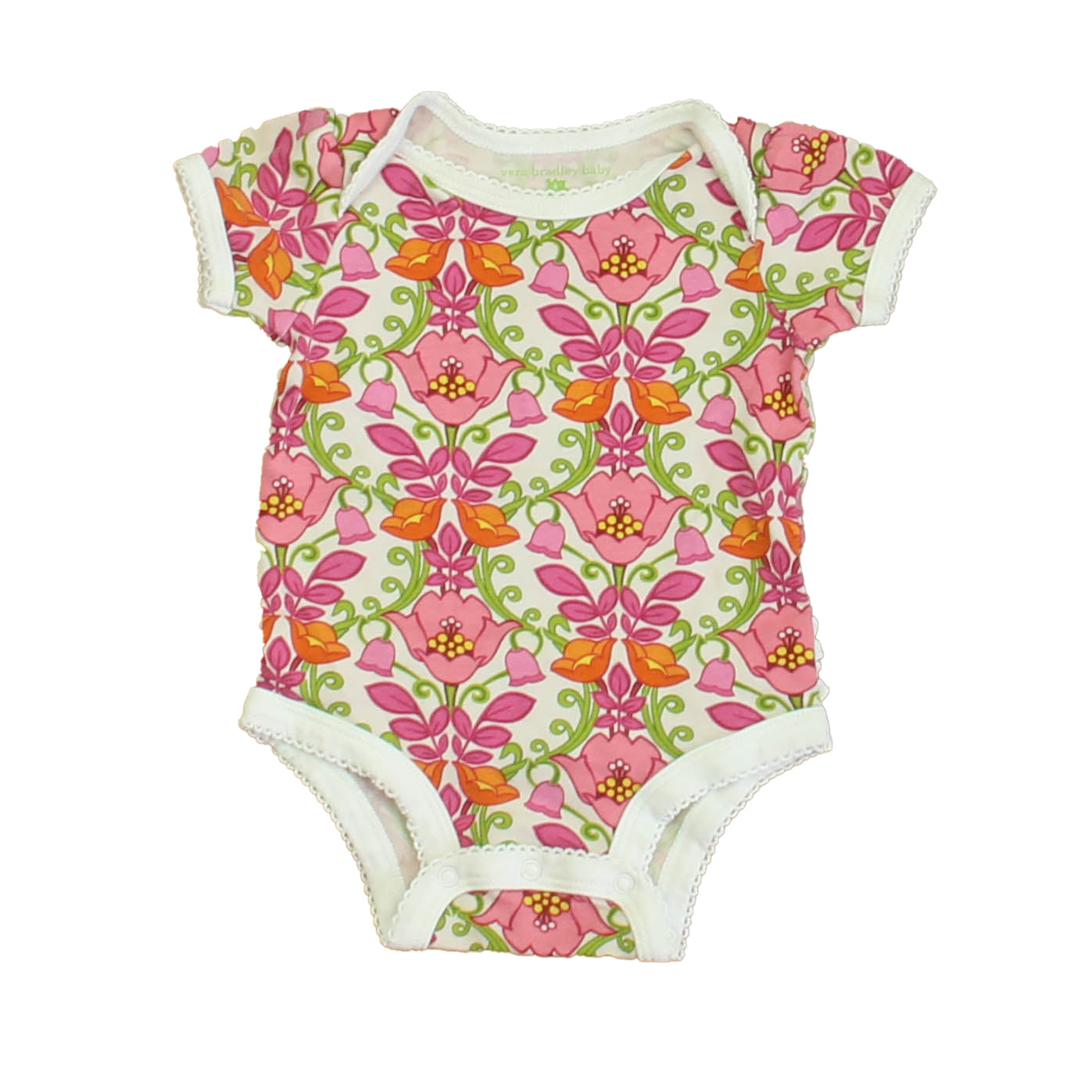 Vera Bradley Baby Girls Pink Floral Onesie Size: 0-3 Months Pink Floral