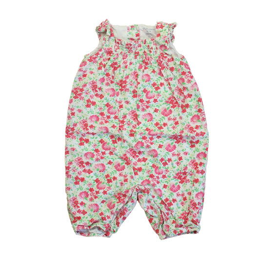 Ralph Lauren Girls Pink Floral Romper Size: 3 Months Pink Floral