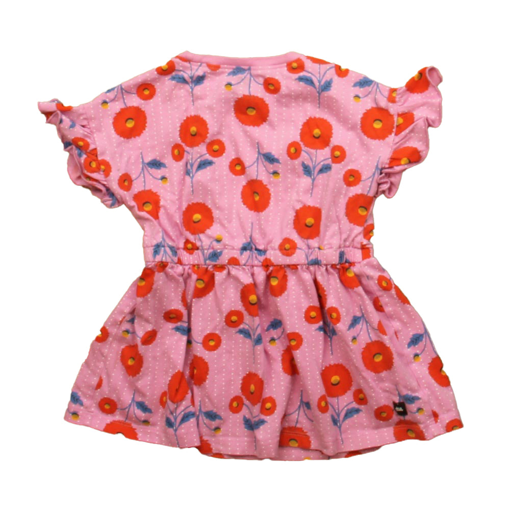 Tea Collection Girls Pink Floral Dress Size: 12-18 Months Pink Floral