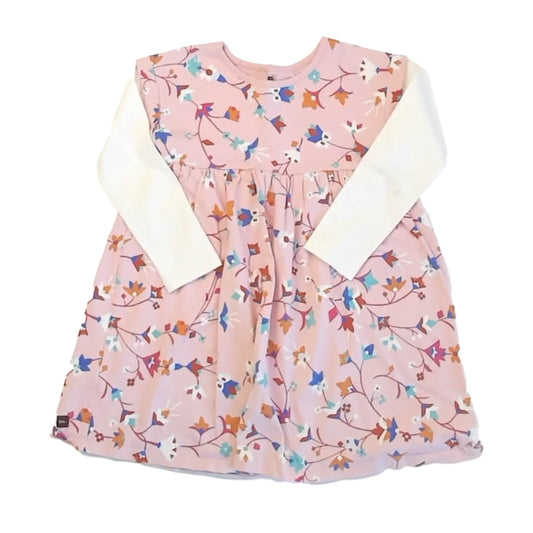 Tea Collection Girls Pink Floral Dress Size: 6 Years Pink Floral