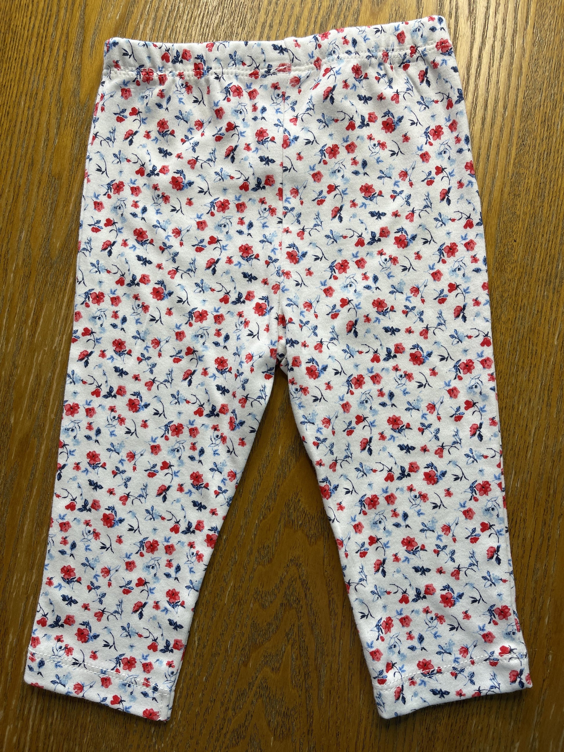 Little Me Girls Pink floral Pants Size: 6-9 months Pink floral