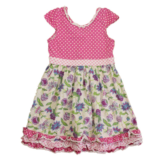 Matilda Jane Girls Pink Floral Dress Size: 14 Years Pink Floral