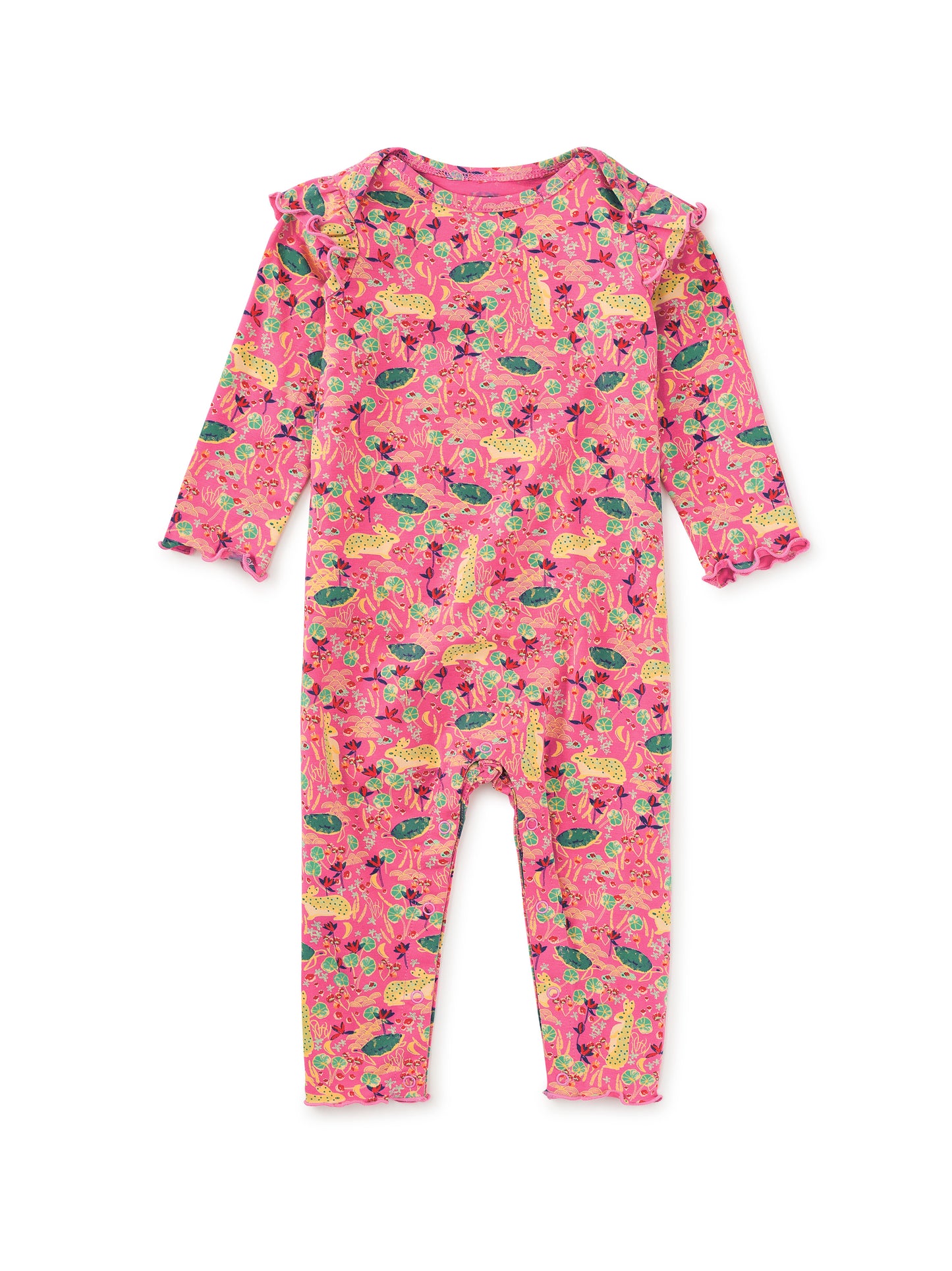 Tea Collection Girls Pink Folktale Long Sleeve Outfit Size: 6-9 Months Pink Folktale