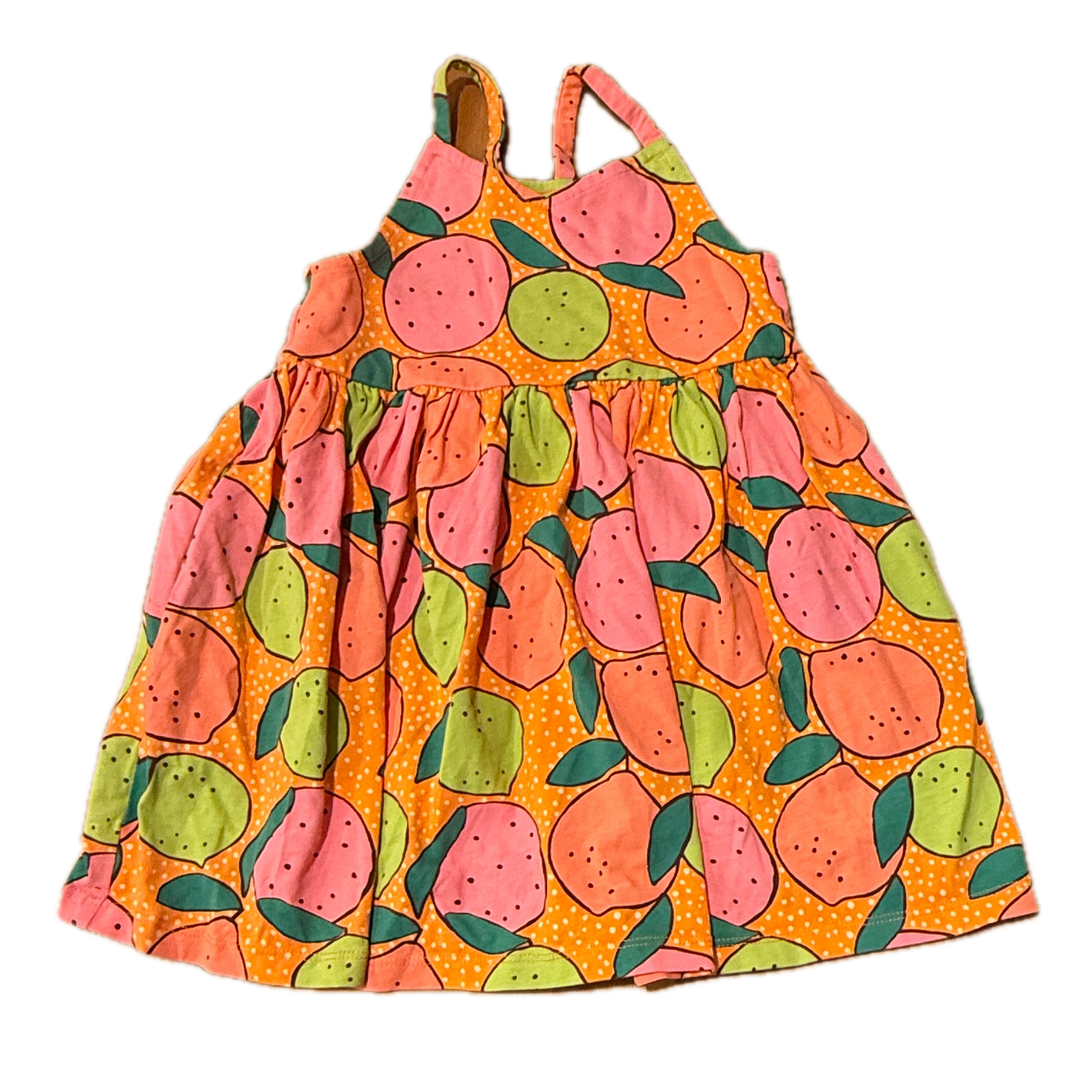 Tea Collection Girls Pink Fruit Dress Size: 2T Pink Fruit