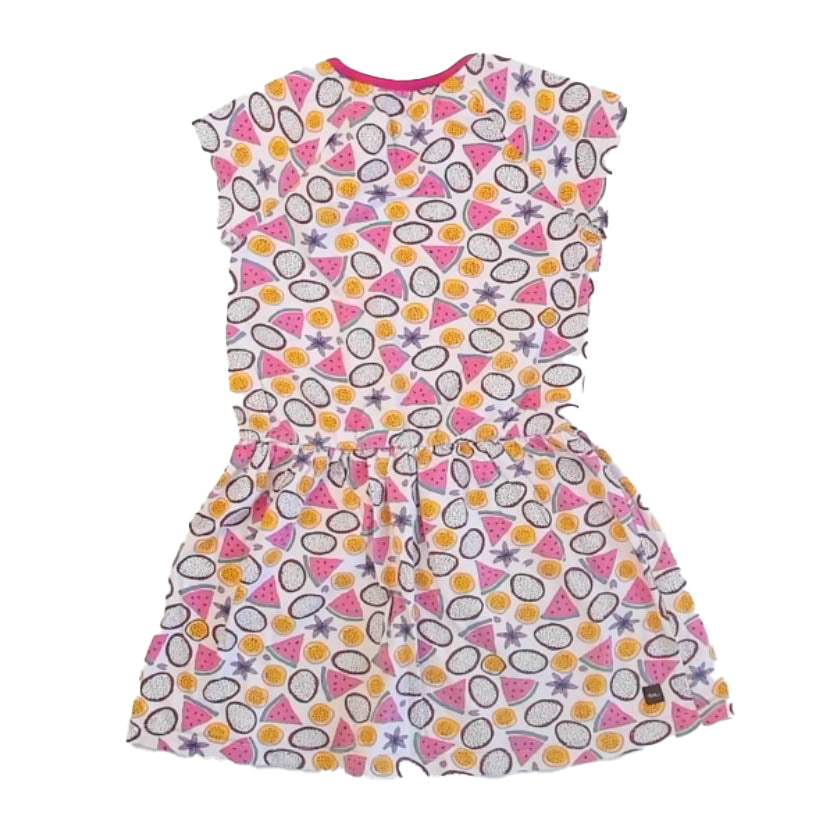 Tea Collection Girls Pink Fruit Dress Size: 5T Pink Fruit